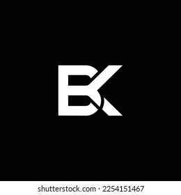 KB o BK resumen sobresaliente negocio profesional impresionante marca artística empresa de diferentes colores ilustración logo