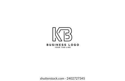 KB, BK, B, K, Abstract Letters Logo Monogram