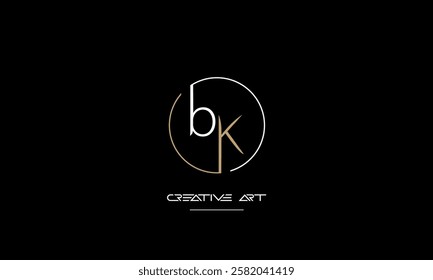 KB, BK, K, B abstract letters logo monogram