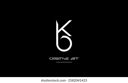 KB, BK, K, B abstract letters logo monogram