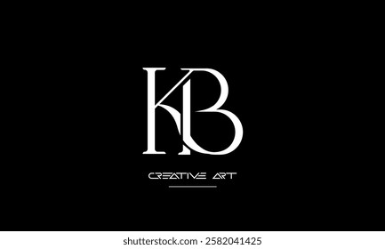 KB, BK, K, B abstract letters logo monogram