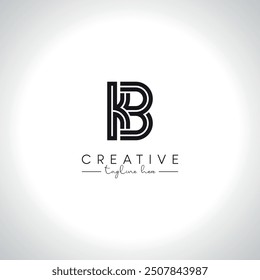 KB, BK, K, B Alphabet Buchstaben Monogramm Logo Design. Anfangs-Vektorsymbol.