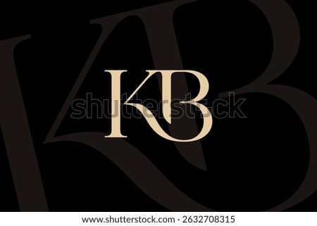 KB or BK letter logo icon design. Classic style luxury initials monogram.