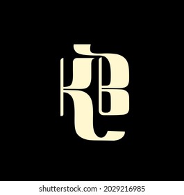 "KB" company name initial letters monogram. KB letter logo.