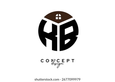 KB Creative Real Estate Diseño de concepto de logotipo de monograma en forma de círculo
