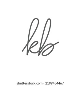 KB initial based vector logo. Handwriting logo. Suitable for company, personal branding, fashion, cosmetics, and business.