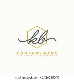 KB Initial handwriting logo concept