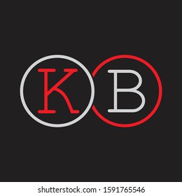 KB Initial letter linked circle capital monogram logo modern template
