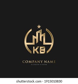 KB Initial Letter Real Estate Luxury house Logo Vector art for Business, Building, Architecture