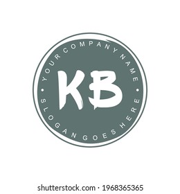 KB Initial logo Branding Brush wedding business