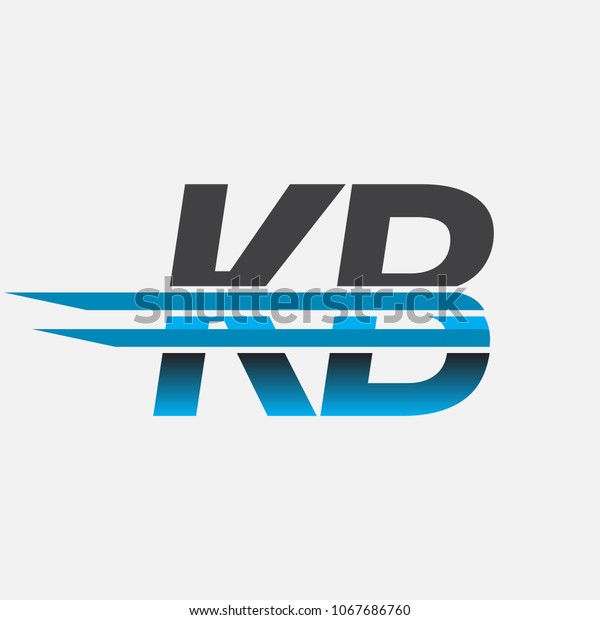 Kb Initial Logo Company Name Colored Stock Vector (Royalty Free) 1067686760