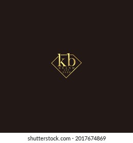 KB Logo inicial diamante de lujo ilustración de boda