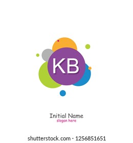 KB Initial logo template vector