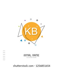 KB Initial logo template vector