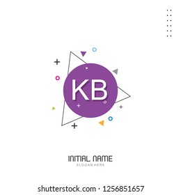 KB Initial logo template vector