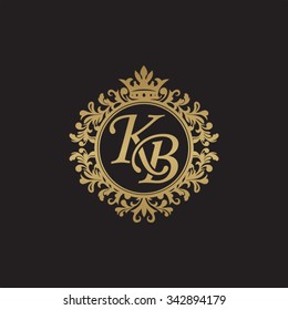 KB initial luxury ornament monogram logo