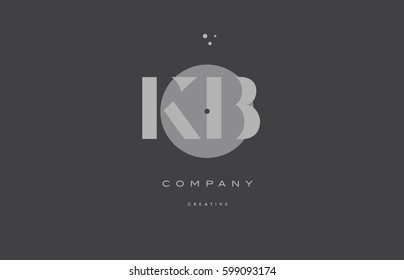 kb k b  grey modern stylish alphabet dot dots eps company letter logo design vector icon template 