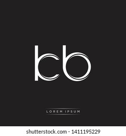 kb k b logo. Initial Letter Split Lowercase Design Template 