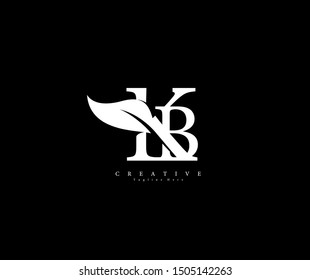 KB letter linked luxury flourishes ornate logotype