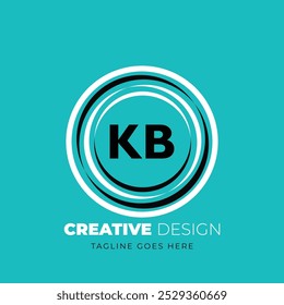 Diseño creativo del logotipo de la letra de KB. KB diseño único. Ilustración vectorial