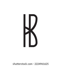 vector de diseño de logotipo de letra KB