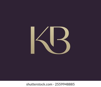 KB letter logo icon design. Classic style luxury initials monogram.