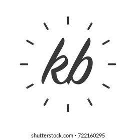 KB letter logo with line element
