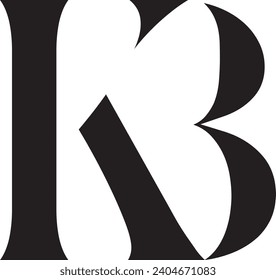KB letter modern logo design