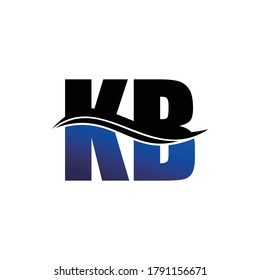 KB letter monogram logo design vector