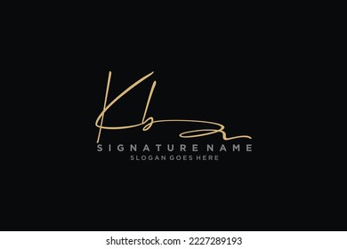 KB Letter Signature Logo Template elegant design logo Sign Symbol template vector icon