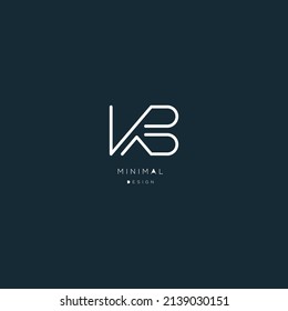 Letras KB Iconos iniciales diseño del logotipo de inspiración del vector monograma