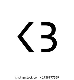 KB letters. vector logo monogram alphabet minimalist design