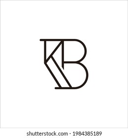 signo vectorial de diseño de logotipo de KB