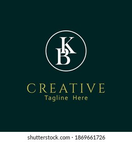 KB logo initial letter design template vector