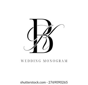 KB Logo initials wedding monogram logo design