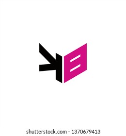 KB Logo Letter Initial With Black and Pink Colors