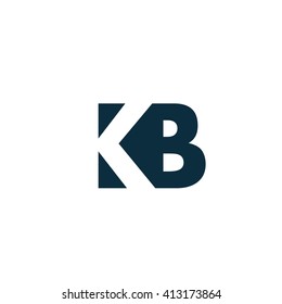 KB Logo. Vector Graphic Branding Letter Element. White Background