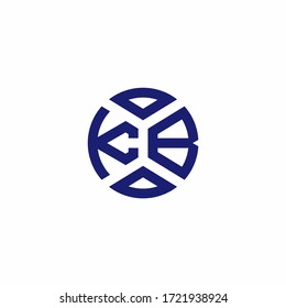 KB monogram logo with abstract shapes in modern style design template