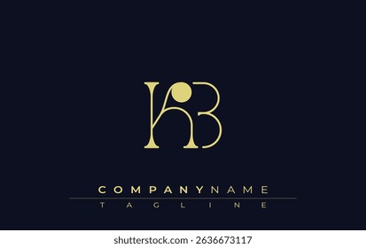 KB Typography Logo Design. Stylish monogram design depiction featuring the letters K and B combined in an artistic signature style, delivering a unique and creative visual representation.