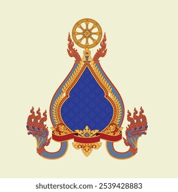 Kbach Khmer Angkor with Naga around