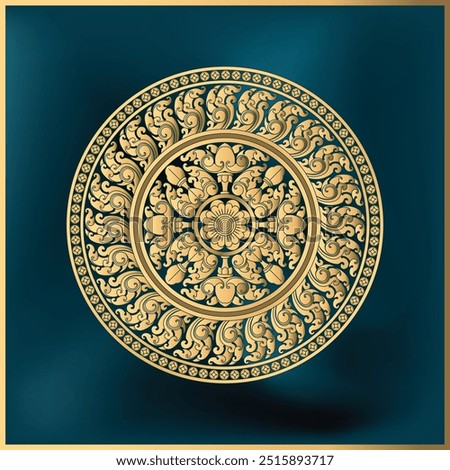 Kbach Khmer Angkor Vector, Khmer Ornament.