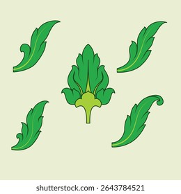 Kbach Khmer Element, South East Asia Ornament Style, Angkor Style