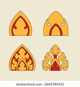 Kbach Khmer Element, South East Asia Ornament Style, Angkor Style