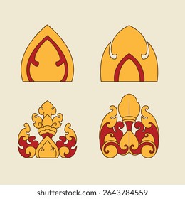 Kbach Khmer Element, South East Asia Ornament Style, Angkor Style