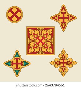 Kbach Khmer Element, South East Asia Ornament Style, Angkor Style
