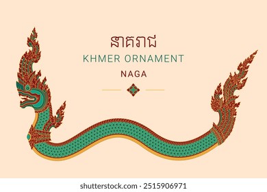 Kbach Khmer, Khmer Ornament, Style Naga 