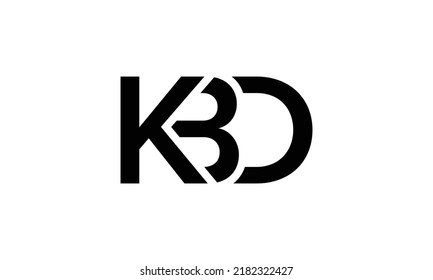 KBD Letter Logo Design Template Vector