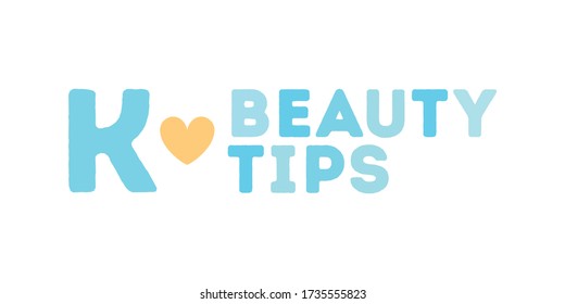 K-Beauty Korean Makeup Cosmetic Tips Vector Text Illustration Background