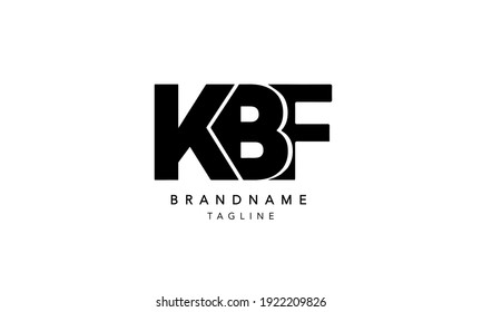 KBF Alphabet initial Letter Monogram Icon Logo vector illustration