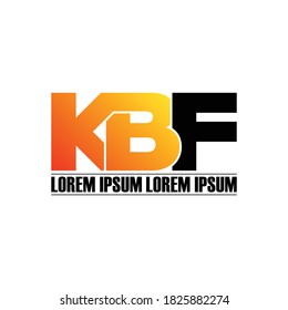 KBF letter monogram logo design vector